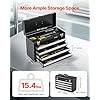 VEVOR Metal Tool Box, 20.5-inch, Portable Metal Tool Box with 4 Drawers, Small Tool Chest with EVA Liners, Ball Bearing Slide Drawers Locking & Powder Coated Finish, Multi-Function Tool Organizer - Image 2