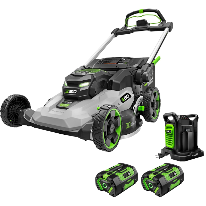 EGO POWER+ 30in 56V Cordless Self-Propelled Lawn Mower LM3004SP-2 with Super Composite Deck, (2) 6.0Ah Batteries & Dual Port Charger