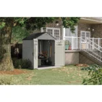 Suncast Everett 6 ft. x 5 ft. Resin Vertical Peak Storage Shed with Floor Kit - Image 2