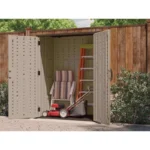Suncast Large Vertical 4 ft. x 2 ft. Resin Vertical Storage Shed with Floor Kit - Image 2