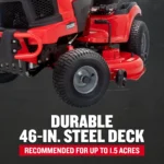 craftsman 46-in. 22.0 HP* KOHLER® V-Twin Hydrostatic TURN TIGHT™ Gas Riding Lawn Mower (T2400K) - Image 7