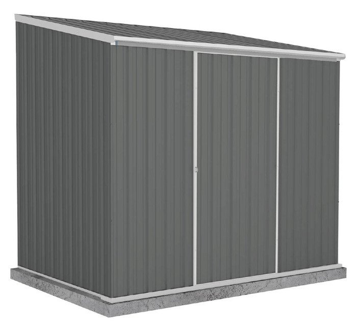 Absco EZI Slider 7x5 Metal Storage Shed Kit - Woodland Gray