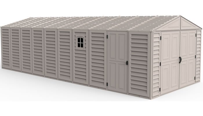 DuraMax Sheds Vinyl Garage 10x26 w/ Foundation Kit