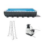 Intex 24′ x 12′ x 52″ Ultra XTR Rectangular Frame Swimming Pool Set + Pump