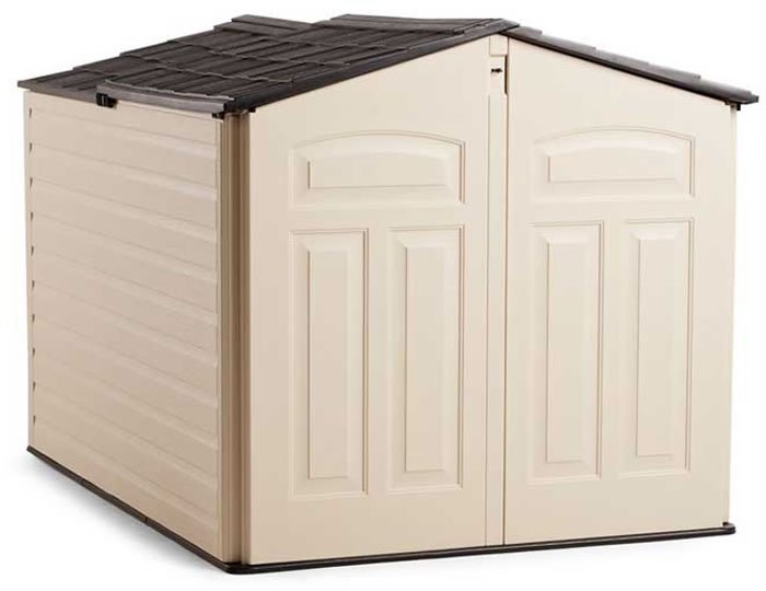 Rubbermaid-6x4-Slide-Lid-Resin-Shed-1800005.jpg Rubbermaid 6x4 Slide-Lid Resin Shed - Sandalwood - Image 1