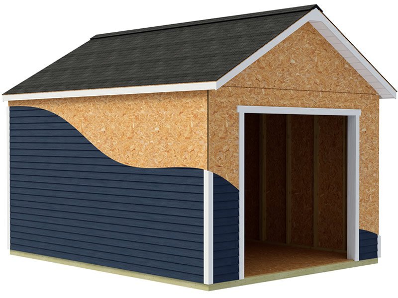 Tailored-Titan-Prep4Vinyl-main-TTITND16VL.jpg Tailored Titan 12x16 Prepped for Vinyl - Pre-Cut Wood Garage Kit - Image 1