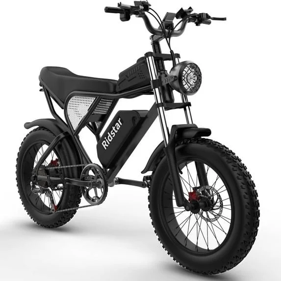 Ridstar Electric Bike for Adults 1500w 33mph,48v 20ah Electrics Bicycle,20″ Fat Tire,7-Speed Mountain Bikes Ul2849