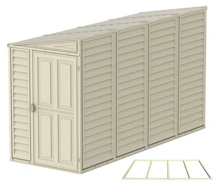 duramax-4x10-sidemate-vinyl-shed-06725.jpg SideMate 4x10 Vinyl Shed w/ Foundation Kit - Image 1