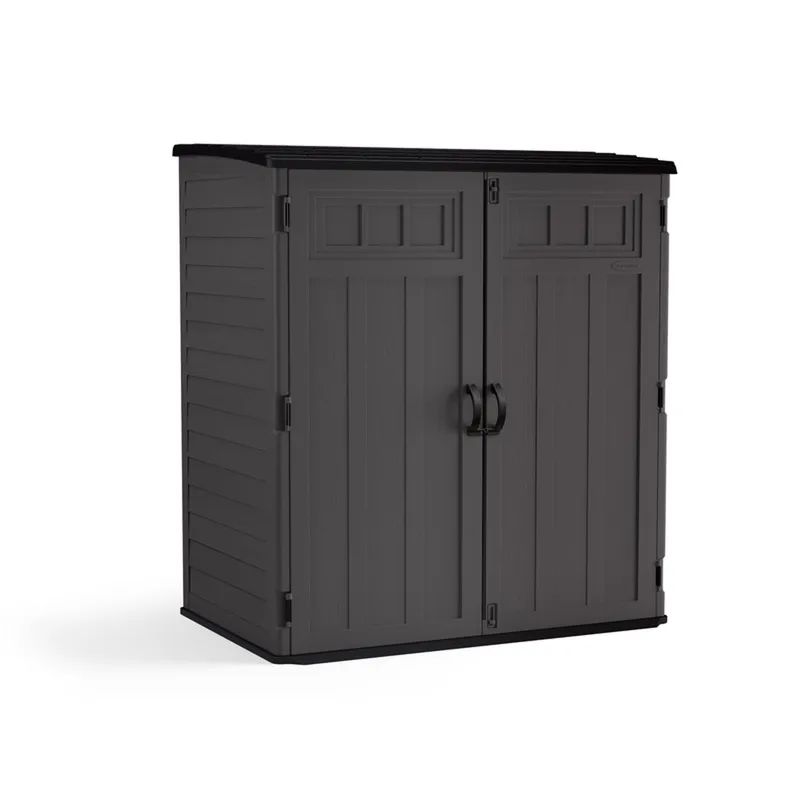 e2caa011-7c89-43f5-8a6e-65b2e537468b.webp Suncast XL Vertical 5 ft. x 3 ft. Resin Vertical Pent Storage Shed with Floor Kit - Image 1