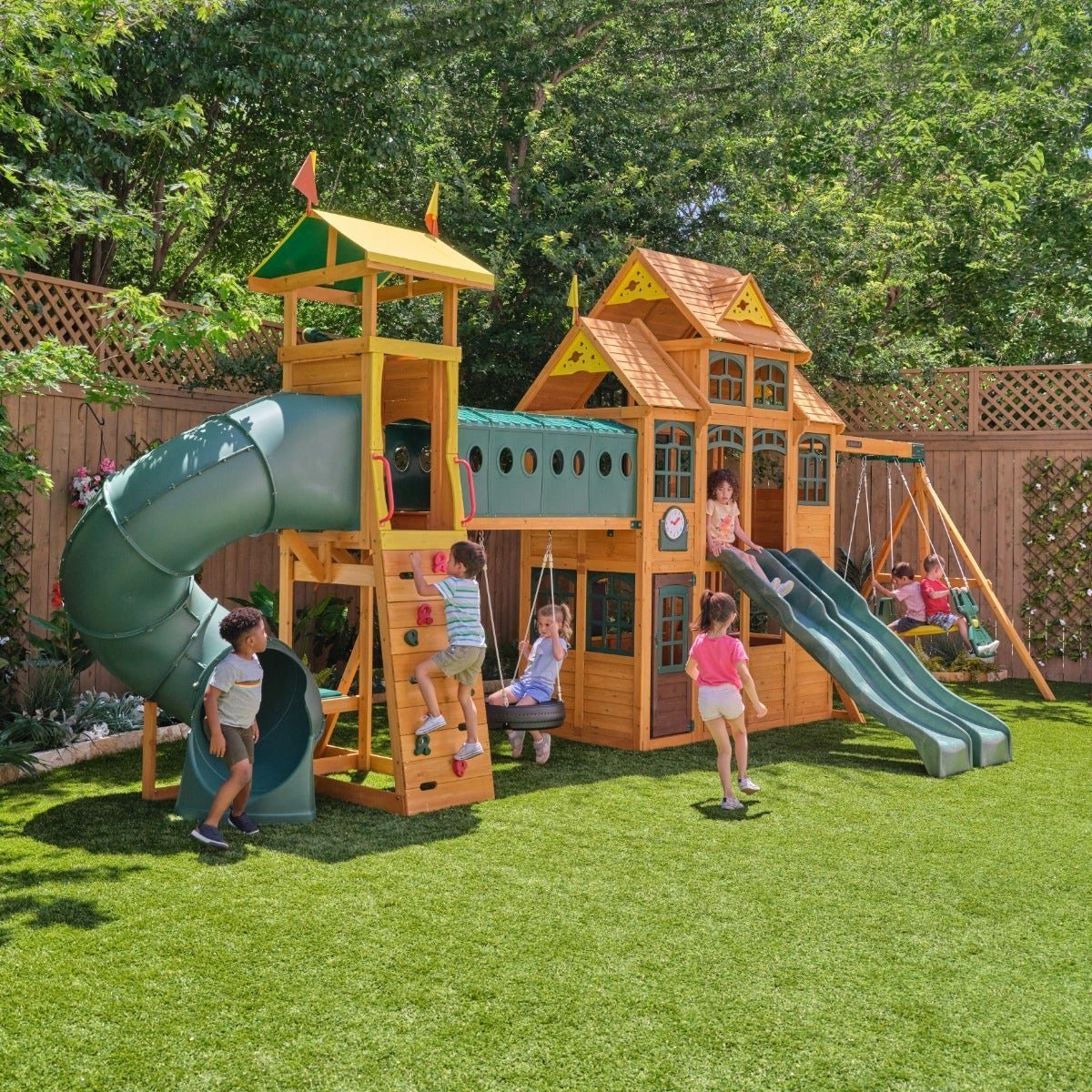KidKraft Bear Cave Lodge Swing Set – Installation Available