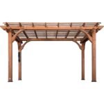 14′ X 10′ Somerville Pergola W/ Electric – Dark Walnut DIY