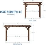 14′ X 10′ Somerville Pergola W/ Electric – Dark Walnut DIY - Image 3
