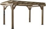 14′ X 10′ Somerville Pergola W/ Electric – Dark Walnut DIY - Image 8