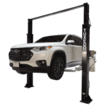 Asymmetric 2 Post Car Lift Clear Floor 9,000 lbs. Capacity Heavy Duty in Black - Image 4