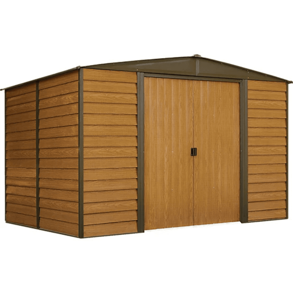 iben-product-230-image-1.png 10 ft. x 8 ft. Woodridge Shed – Durable Metal Storage with Woodgrain Finish - Image 1