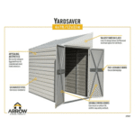 4 ft. x 7 ft. Yardsaver Galvanized Steel Storage Shed - Image 9