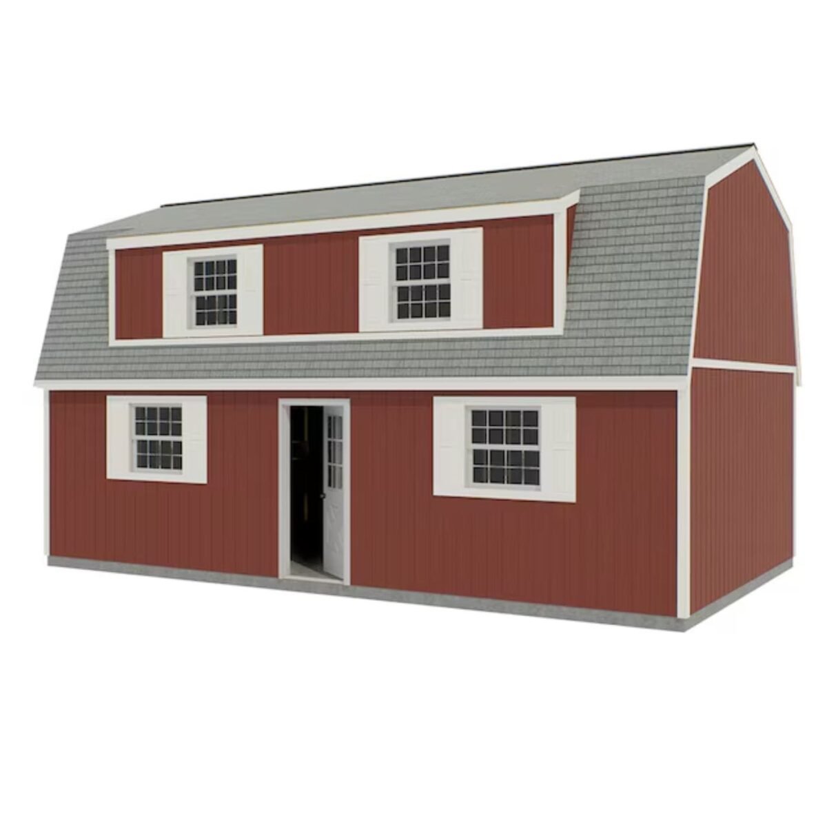Camp Reynolds 16-ft x 32-ft Gambrel Style Wood Outdoor Storage Shed