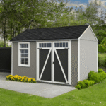 Coronado 12-ft x 8-ft Gable Style Wood Outdoor Storage Shed with Windows and Doors - Image 2