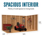 Coronado 12-ft x 8-ft Gable Style Wood Outdoor Storage Shed with Windows and Doors - Image 3