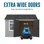 Coronado 12-ft x 8-ft Gable Style Wood Outdoor Storage Shed with Windows and Doors - Image 5