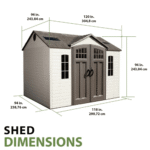 10 Ft. x 8 Ft. High-Density Polyethylene (Plastic) Outdoor Storage Shed with Steel-Reinforced Construction - Image 3