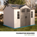 10 Ft. x 8 Ft. High-Density Polyethylene (Plastic) Outdoor Storage Shed with Steel-Reinforced Construction - Image 5
