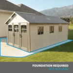 11×21 Storage Garage Kit W/ 9 Ft Wide Doors - Image 2