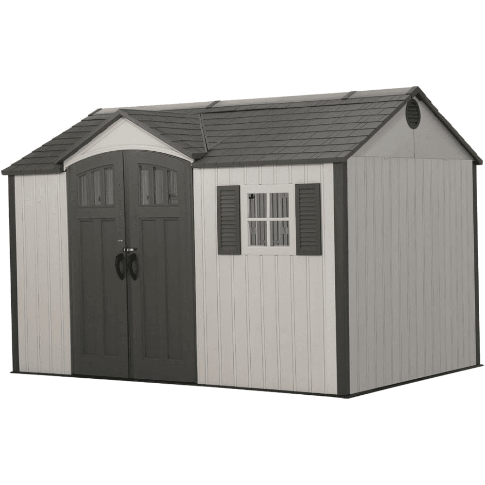 12.5 Ft. x 8 Ft. High-Density Polyethylene (Plastic) Outdoor Storage Shed with Steel-Reinforced Construction