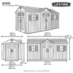 15′ x 8′ Dual Entry Outdoor Storage Shed, Gray - Image 10