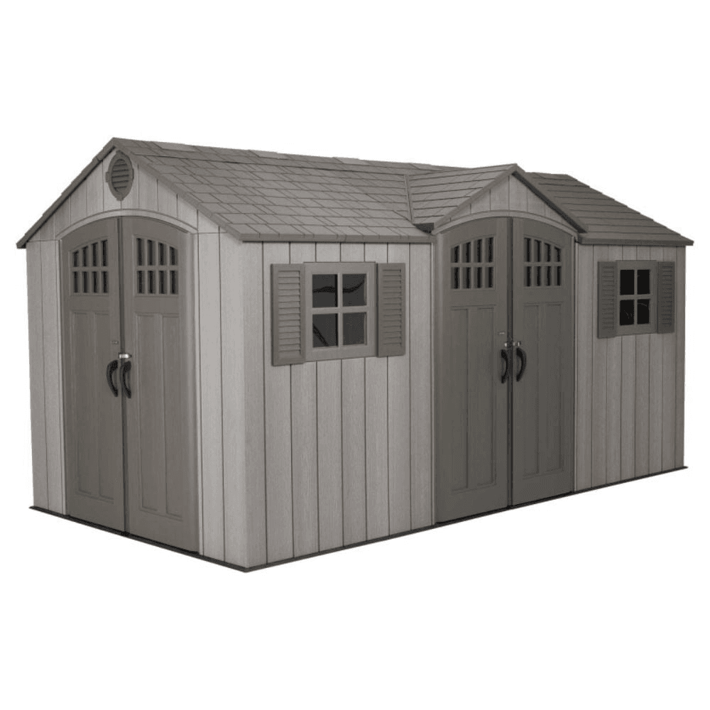 15′ x 8′ Rough Cut Backyard Storage Shed With Floor