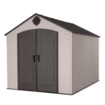 8 Ft. x 10 Ft. High-Density Polyethylene (Plastic) Outdoor Storage Shed with Steel-Reinforced Construction