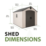 8 Ft. x 10 Ft. High-Density Polyethylene (Plastic) Outdoor Storage Shed with Steel-Reinforced Construction - Image 2