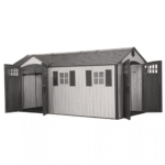 8′ x 17.5′ Outdoor Storage Shed Dual Entry, Tan - Image 8