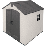 8’ x 7.5’ Outdoor Storage Shed, Light Brown