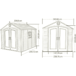 8′ x 10′ Outdoor Plastic Shed W/ Floor and Windows - Image 6