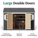 10×12 Value Workshop Shed with Operable Windows, Outdoor Wood Storage - Image 4