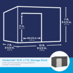 Modernist 10 ft. x 7 ft. Barn Door Storage Shed - Image 5