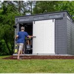 Modernist 10 ft. x 7 ft. Barn Door Storage Shed - Image 7