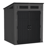 6-Feet x 4-Feet Modernist Lean-to Resin Storage Shed (Floor Included) in Gray | BMS6583T