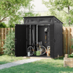 6-Feet x 4-Feet Modernist Lean-to Resin Storage Shed (Floor Included) in Gray | BMS6583T - Image 3