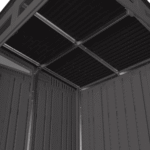 6-Feet x 4-Feet Modernist Lean-to Resin Storage Shed (Floor Included) in Gray | BMS6583T - Image 4