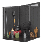 6-Feet x 4-Feet Modernist Lean-to Resin Storage Shed (Floor Included) in Gray | BMS6583T - Image 6