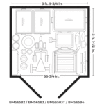 6-Feet x 4-Feet Modernist Lean-to Resin Storage Shed (Floor Included) in Gray | BMS6583T - Image 8