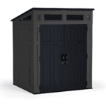 Modernist 6 ft. x 5 ft. Resin Vertical Pent Storage Shed with Floor Kit