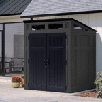 Modernist 6 ft. x 5 ft. Resin Vertical Pent Storage Shed with Floor Kit - Image 2