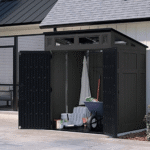 Modernist 6 ft. x 5 ft. Resin Vertical Pent Storage Shed with Floor Kit - Image 3