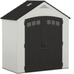 Vista 7 ft. x 4 ft. Resin Standard Modern Storage Shed with Floor Kit