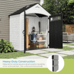 Vista 7 ft. x 4 ft. Resin Standard Modern Storage Shed with Floor Kit - Image 4