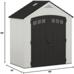 Vista 7 ft. x 4 ft. Resin Standard Modern Storage Shed with Floor Kit - Image 7