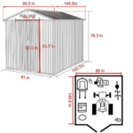 8 ft. x 12 ft. Outdoor Storage Shed with Lockable Door and Vents - Image 9